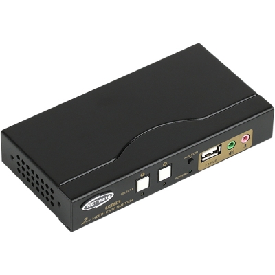 강원전자 넷메이트 4K 지원 HDMI KVM 2:1 스위치(USB/케이블 포함) NM-HKD02C