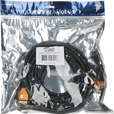 강원전자 넷메이트 HDMI to DVI Gold Metal 케이블 10m NM-HD10GZ