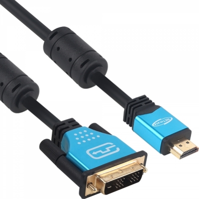 강원전자 넷메이트 HDMI to DVI Blue Metal 케이블 15m NM-HD15BZ