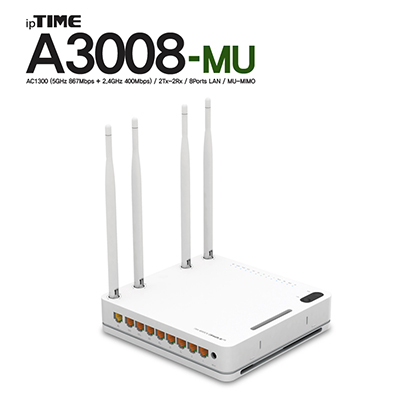 ipTIME(아이피타임) A3008-MU 11ac 유무선공유기