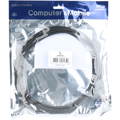 [표준제품]KW KW503D CAT.5E UTP 랜 케이블 3m (아래쪽 꺾임)