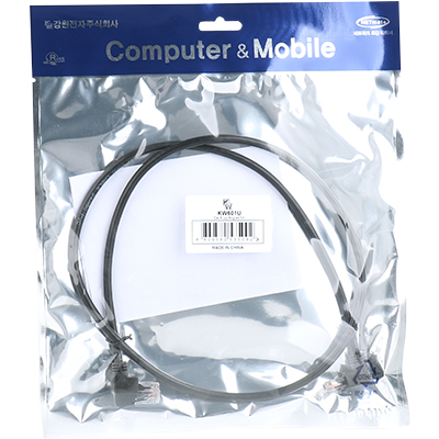 강원전자 KW KW601U CAT.6 UTP 랜 케이블 1m (위쪽 꺾임)