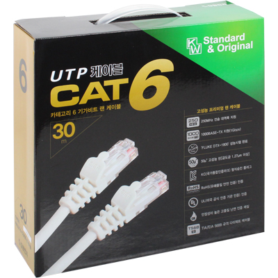 [표준제품]KW KW630 CAT.6 UTP 다이렉트 케이블 30m(2/9)