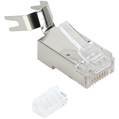 강원전자 플러그마스터 P8-069-9 STP CAT.8 RJ-45 8P8C 플러그 - Three Prongs 핀(100개)