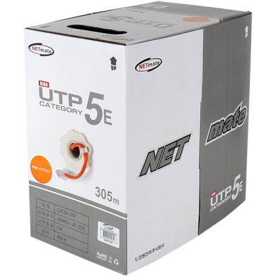 강원전자 넷메이트 NMC-UTP32T CAT.5E UTP 케이블 305m (단선/오렌지)