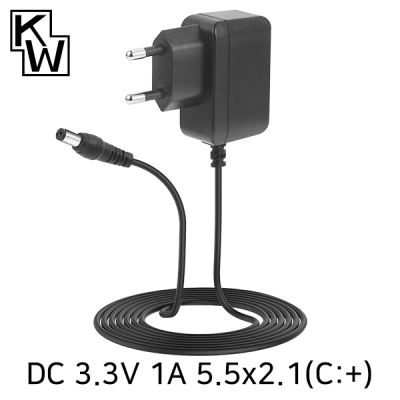 강원전자 KW KW-A3310A(SK01G-0330100K) 3.3V 1A SMPS 아답터(5.5x2.1mm/C:+)