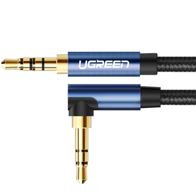 유그린 U-60180 스테레오 AUX 케이블 1.5m (90˚꺾임)