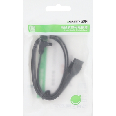 유그린 U-30797 SATA3 Flat 케이블(한쪽 90° 꺾임/Lock) 0.5m