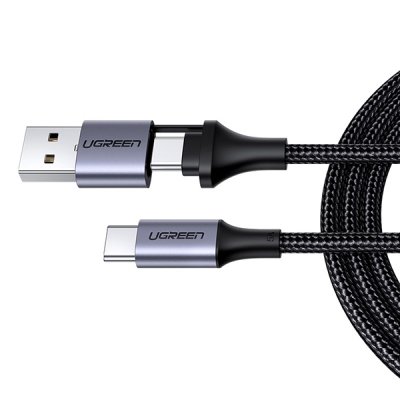 유그린 U-70416 모바일 2in1 멀티 충전 케이블 1m  (USB2.0&Type C)