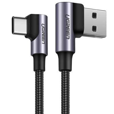 유그린 U-20856 USB2.0 AM-CM 양쪽꺾임 케이블 1m