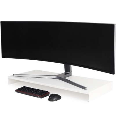 강원전자 넷메이트 울트라 와이드 메탈 받침대 (900x400x80mm/화이트) NM-AM900WHG 