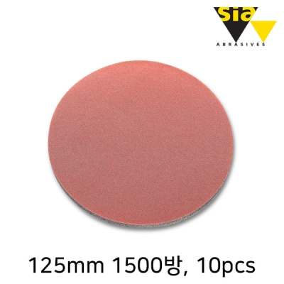 시아 7940 125mm 원형 무홀 샌딩페이퍼 1500방(10개입/F03E001D9M)