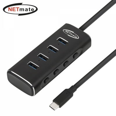 강원전자 넷메이트 USB3.1 Type C 4포트 허브 NM-UBC301