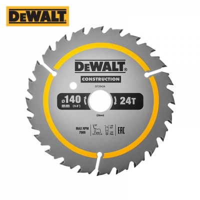 디월트 원형톱 DCS512용 140mm 24T 목재용 원형톱날 DT20434-KR