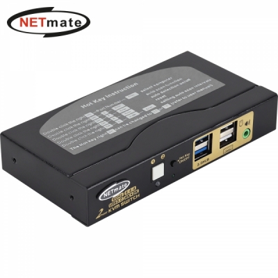 강원전자 넷메이트 4K 60Hz HDMI KVM 2:1 스위치(USB) NM-HK4602