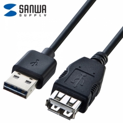 강원전자 산와서플라이 USB2.0 양면인식 연장 AM-AF 케이블 2m KU-REN2