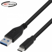 강원전자 넷메이트 USB3.1(3.0) C타입 AM-CM 케이블 0.3m (블랙) NMC-CA303B