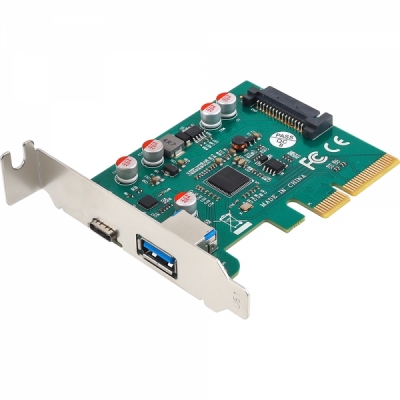 강원전자 넷메이트 USB3.1 Gen2 2포트 PCI Express 카드(슬림PC겸용) NM-SWC07N