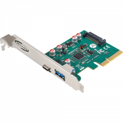 강원전자 넷메이트 USB3.1 Gen2 2포트 PCI Express 카드(슬림PC겸용) NM-SWC07N