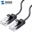 강원전자 산와서플라이 CAT.6A UTP 초슬림 랜 케이블 0.5m KB-SL6A-005BK