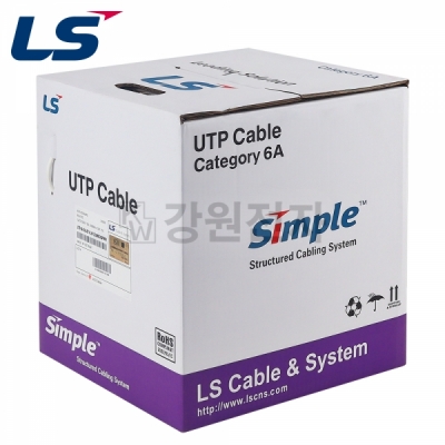 LS전선 CAT.6A Ultra Super Slim USS 케이블 300m (단선/화이트) UTP-A-C6G-E1VL-M 4P WH
