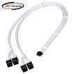 강원전자 넷메이트 12VHPWR to PCI-E 8핀x4 변환 슬리빙 케이블 0.45m (화이트) [EZDIY-FAB] NM-DPR185