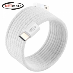 강원전자 넷메이트 USB2.0 마그네틱 AM-CM 케이블 2m (화이트) NM-UCA2152WM