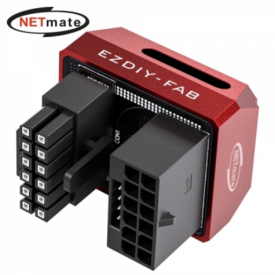 강원전자 넷메이트 NM-DPI18936 600W 12V-2x6 변환 어댑터 (알루미늄 레드/STD 180도) [EZDIY-FAB]