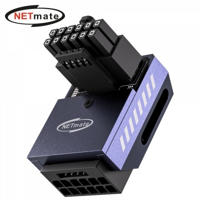 강원전자 넷메이트 NM-DPI18943 600W 12V-2x6 변환 어댑터 (알루미늄 퍼플/STD 90도) [EZDIY-FAB]