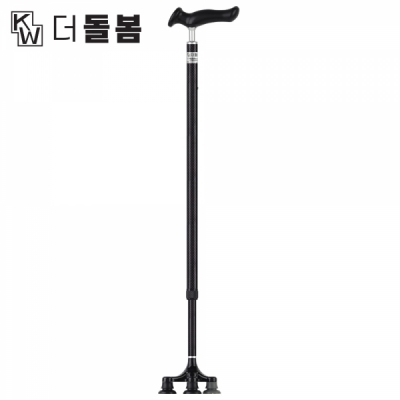 강원전자 더돌봄 프리미엄 6발 자립형 오른손 지팡이(블랙) DB-CSTBC01
