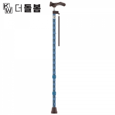 강원전자 더돌봄 프리미엄 아이젠 오른손 지팡이(블루) DB-CASB01