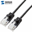 강원전자 산와서플라이 CAT.6A UTP 슬림 랜 케이블 1m (블랙&화이트) KB-T6AME-01BKW