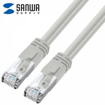 강원전자 산와서플라이 CAT.6 UTP PoE 랜 케이블 15m (그레이) KB-T6POE-15