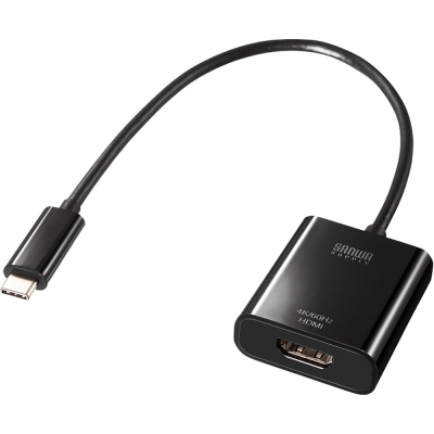 강원전자 산와서플라이 USB Type C to 4K 60Hz HDMI 컨버터 AD-ALCHDR04TK