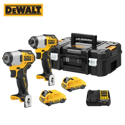 디월트 12V MAX DCF801 임팩트 드라이버 + DCF902 임팩트 렌치 콤보 세트(2.0Ah 2팩, 충전기) DCK2112D2T-KR