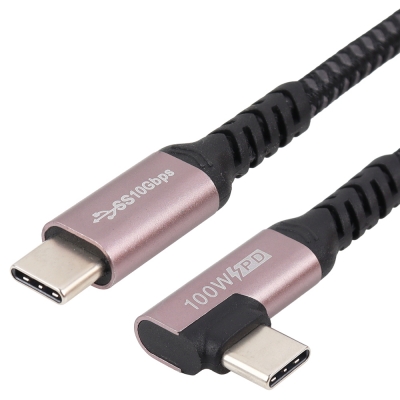 강원전자 엠파드 USB3.2 Gen2 C타입 100W 고속충전 꺾임 케이블 1m MP-MH240