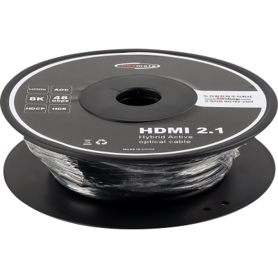 강원전자 넷메이트 HDMI2.1 Hybrid AOC 배관용 케이블 20m (골드) NM-HAP20DG
