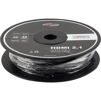 강원전자 넷메이트 HDMI2.1 Hybrid AOC 배관용 케이블 70m (골드) NM-HAP70DG