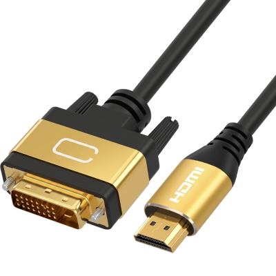 강원전자 넷메이트 HDMI to DVI Gold Metal 케이블 1m NM-HDM10