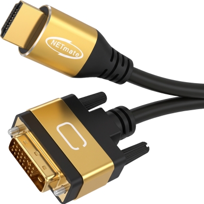 강원전자 넷메이트 HDMI to DVI Gold Metal 케이블 1.5m NM-HDM15
