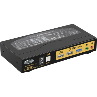 강원전자 넷메이트 8K 60Hz HDMI KVM 2:1 스위치(USB) NM-HK8602S