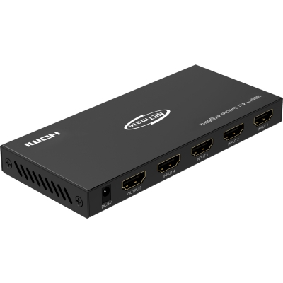 강원전자 넷메이트 4K 60Hz HDMI 4:1 선택기, 리모컨 NM-HRP4604