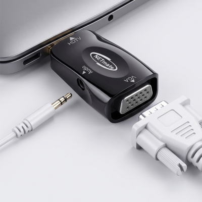 강원전자 넷메이트 HDMI to VGA(RGB) 컨버터, 오디오 출력 NM-HV04AS