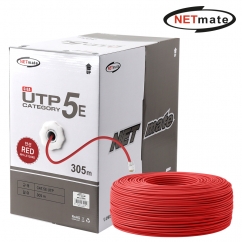 강원전자 넷메이트 CAT.5E UTP 케이블 305m, 단선 레드 NM-L5130RD