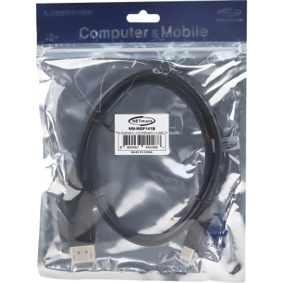 강원전자 넷메이트 mini DisplayPort to DisplayPort 1.4 케이블 1m NM-MDP141B
