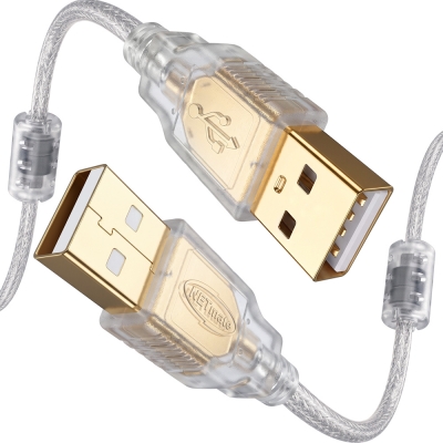 강원전자 넷메이트 프리미엄 USB2.0 AM-AM 투명 케이블 0.5m NM-PUA205S