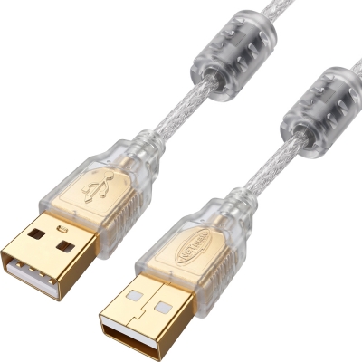 강원전자 넷메이트 프리미엄 USB2.0 AM-AM 투명 케이블 1m NM-PUA210S