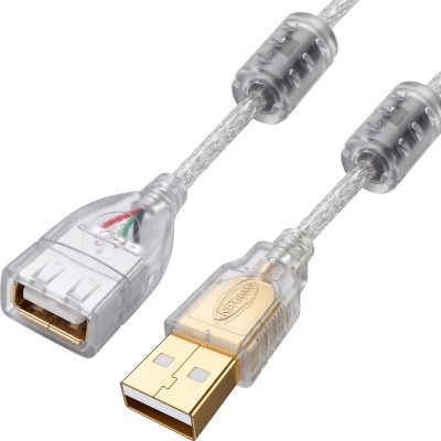 강원전자 넷메이트 프리미엄 USB2.0 연장 AM-AF 투명 케이블 3m NM-PUF230S