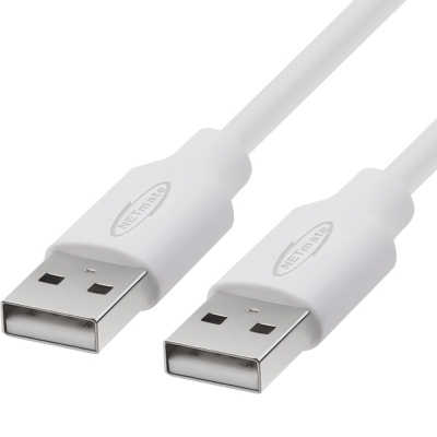 강원전자 넷메이트 USB2.0 AM-AM 케이블 1m (화이트) NM-TUA210