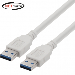 강원전자 넷메이트 USB3.0 AM-AM 케이블 3m (화이트) NM-TUA330